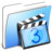 Aqua Smooth Folder Movies Icon